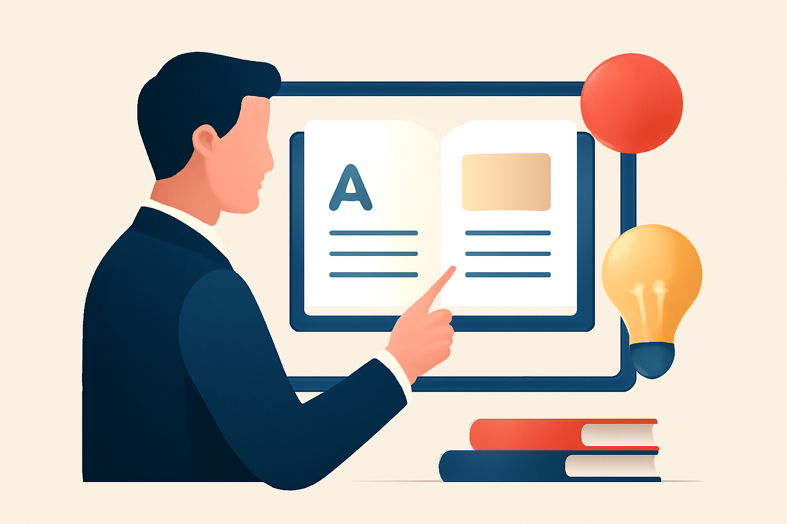 Create a clean, modern, editorial illustration for a tech news article. Style: flat illustration, minimal shapes, subtle gradients. No text, no logos, no brand marks. High-contrast, minimal, professional. Theme: Personal Encyclopedias